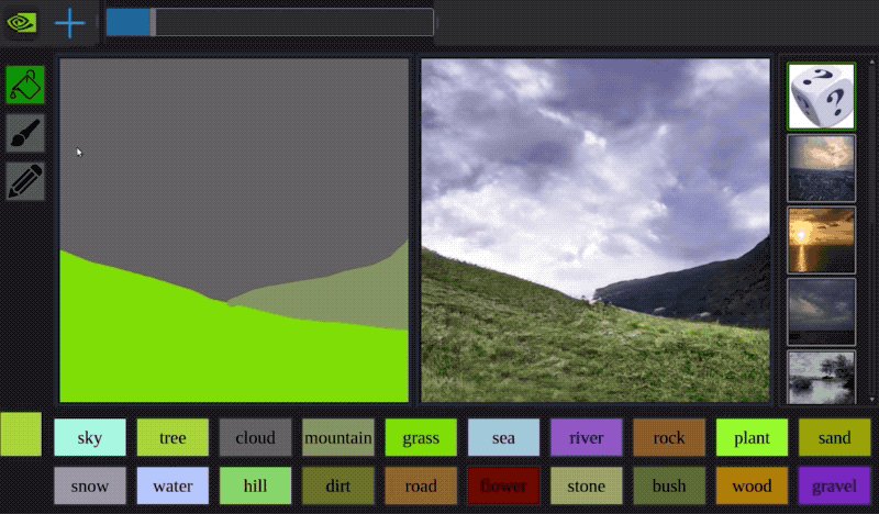 Nvidias nye AI-program tryller stregtegninger om til realistiske landskaber