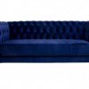 Billede: Chess 3-personers sofa i blå velour med træben, 6.895,00 kr.   - Fem måder at opgradere din stue på 