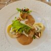Tortellinis med grønkål, trøffel og kyllingeskind-sauce. - Hotel- og restaurant-anmeldelse: Kellers Badehotel 