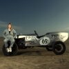 Lene Aastrøm Hansen fra København stiller op i Munkebjerg Hill Climb med feltets ældste bil, en uhyre sjælden, specialbygget Ford A fra 1931. - Klar til Munkebjerg Hill Climb: Klassisk Bilfest på Bjerget