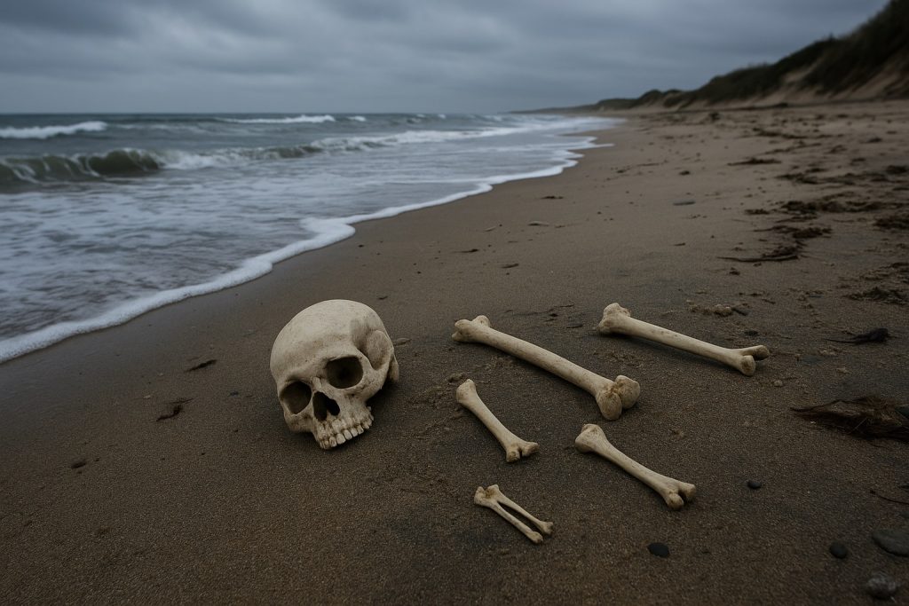 30 år tilbage skyllede knogler op på lokal strand: Nu er mysteriet endelig løst ved hjælp af studerende og et forlist skib