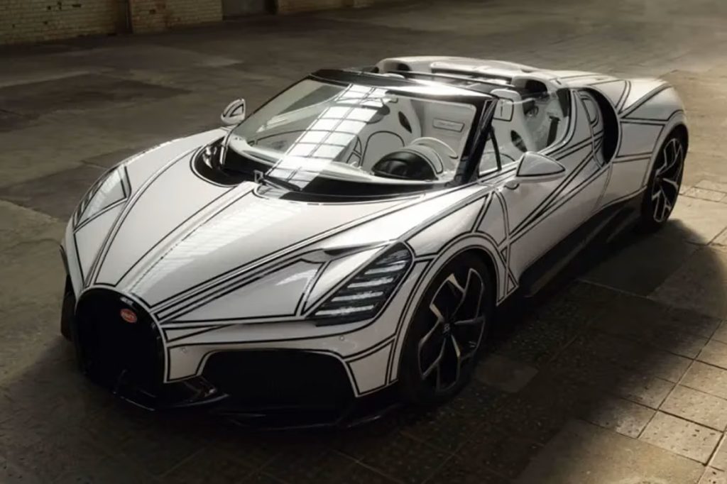 Bugatti har bygget en W16 Mistral med ægte porcelæn og 1.578 hestekræfter